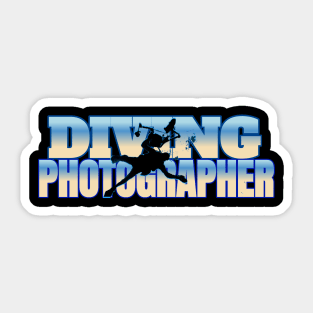 Scuba diving photographer t-shirt design Sticker